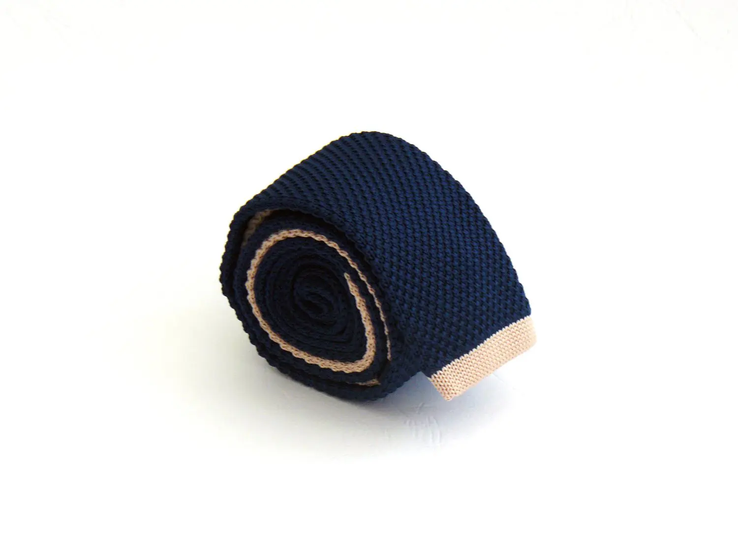 Cravate tricot bleue, seconde vue – Arte Del Fai