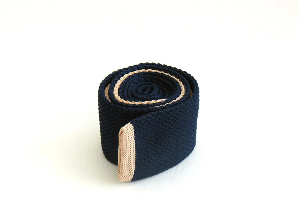 Cravate tricot bleue, seconde vue