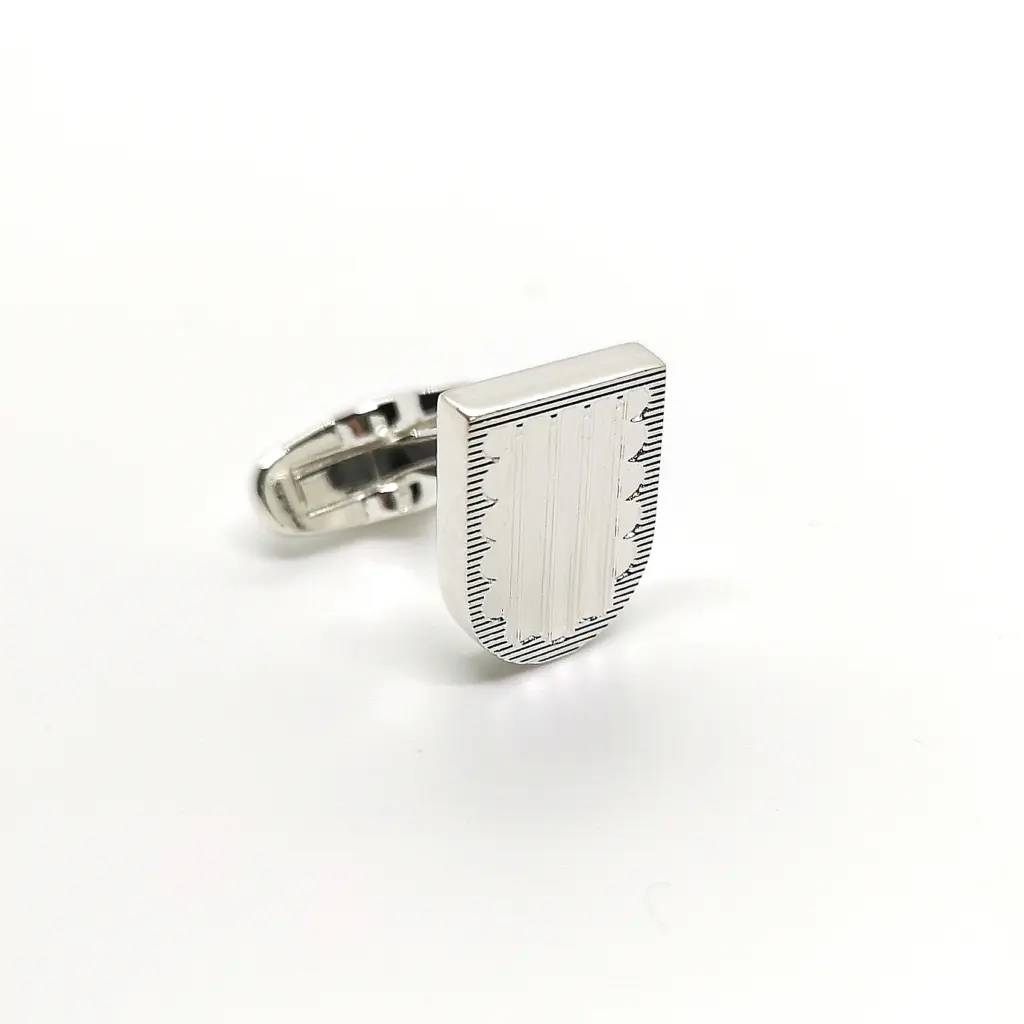 Boutons de manchette de Mérode argentés