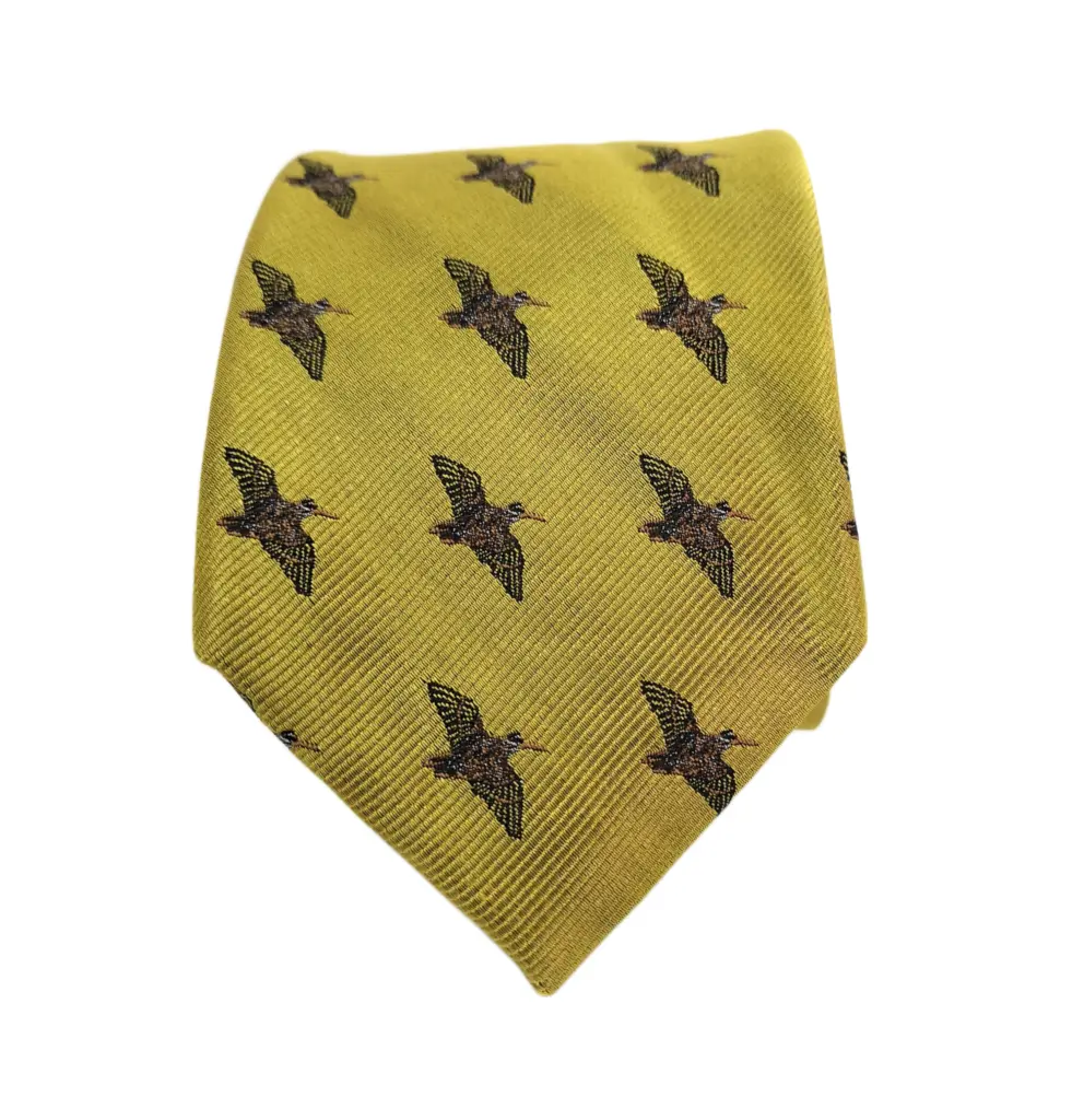 Cravate Bécasse Jaune